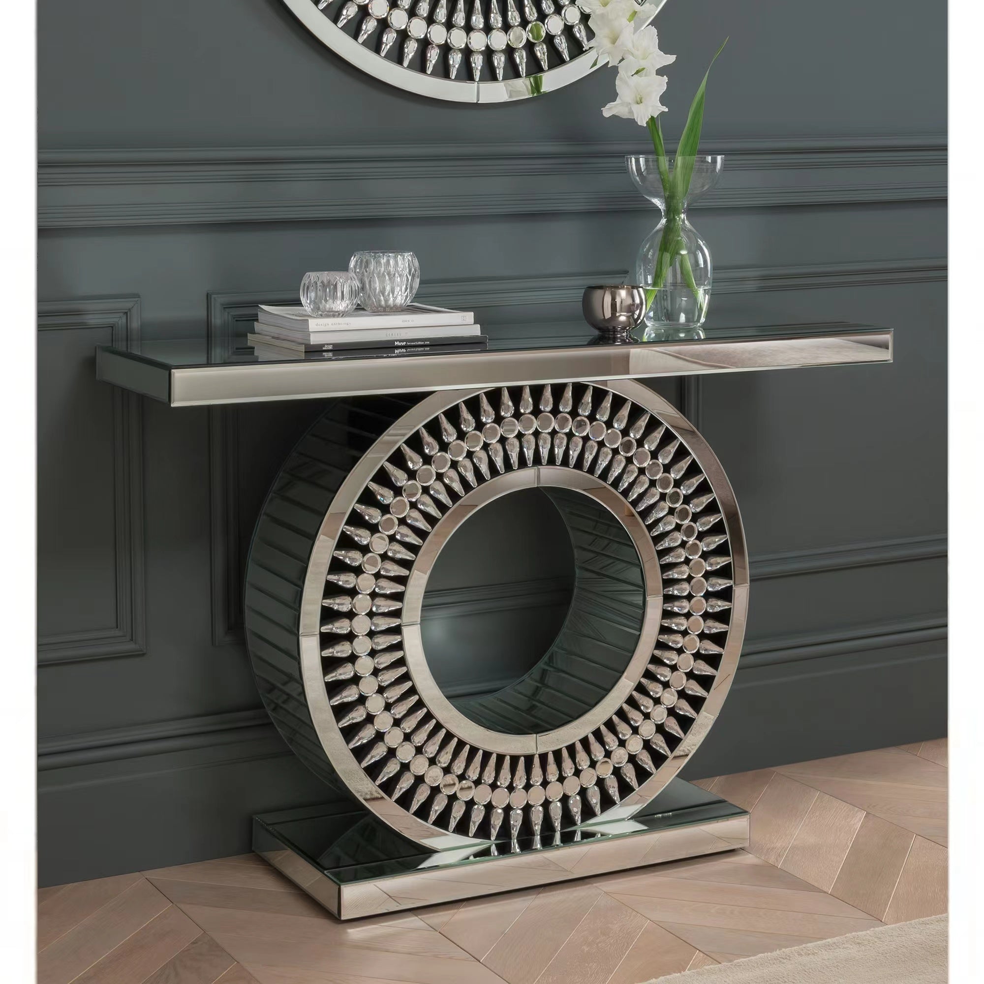 MUST GO! Mirror Surface Console Table Hallway Table (YJ02)